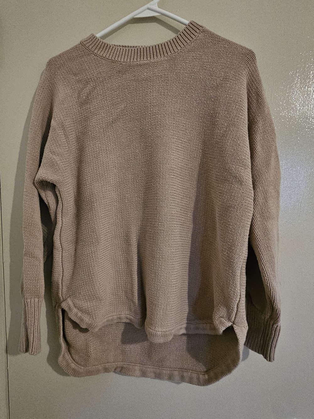Philosophy Neutral Taupe Ribbed Knit Sweater